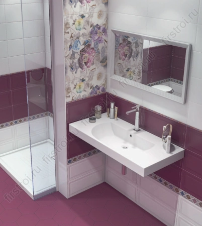 Плитка Kerama Marazzi  Городские цветы серый 20х50 матовая фото в интернет-магазине Мегастроймаркет