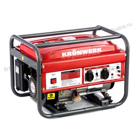 Генератор бензиновый LK 3500 2.8 кВт, 230 В, бак 15л ручной старт Kronwerk (94688)