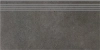 Ступень Kerama Marazzi  Дайсен антрацит обрезной 30х60 неполированная