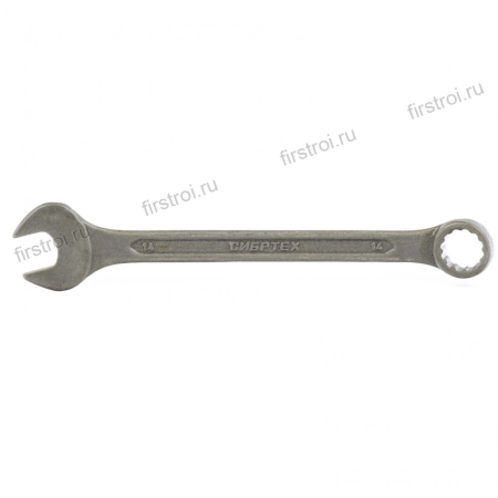 Ключ комбинированный 14мм CrV фосфатированный ГОСТ 16983 Сибртех (14909)