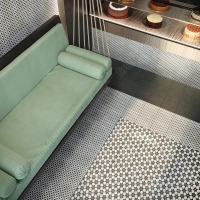 Декор Kerama Marazzi  Фреджио 2 черно-белый 20х20 глянцевый фото в интернет-магазине Мегастроймаркет