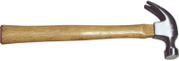 Молоток-гвоздодер деревянная рукоятка 450г Pobedit