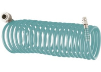 Полиуретановый спиральный шланг профессиональный BASF 15м, с быстросъемными соединением Stels (57009)