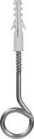 Дюбель распорный полипропиленовый тип "ЕВРО" в комплекте с шурупом-кольцом 12х60/8х13мм (2шт) ЗУБР (30696-12-60)