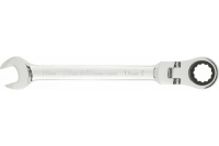 Ключ комбинированный трещоточный 17мм CrV шарнирный хром VERTEX